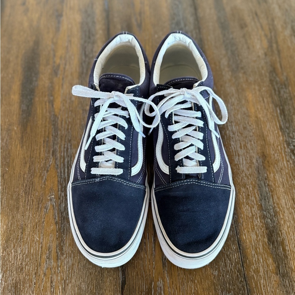 Vans Off The Wall Navy Blue and White Men’s Sneakers/Skate Shoe Size 12 - Picture 1 of 12